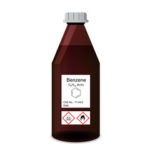 Benzene poison - a dangerous chemical - in a bottle. Benzene poison - a dangerous chemical - in a bottle.