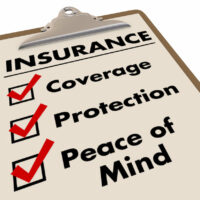 Insurance Policy Coverage Protection Checklist Words 3d Illustration