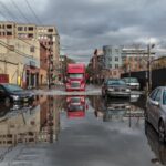 damage after Sandy hurricane in New York city