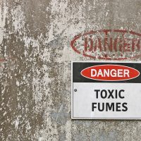 red, black and white Danger, Toxic Fumes warning sign red, black and white Danger, Toxic Fumes warning sign